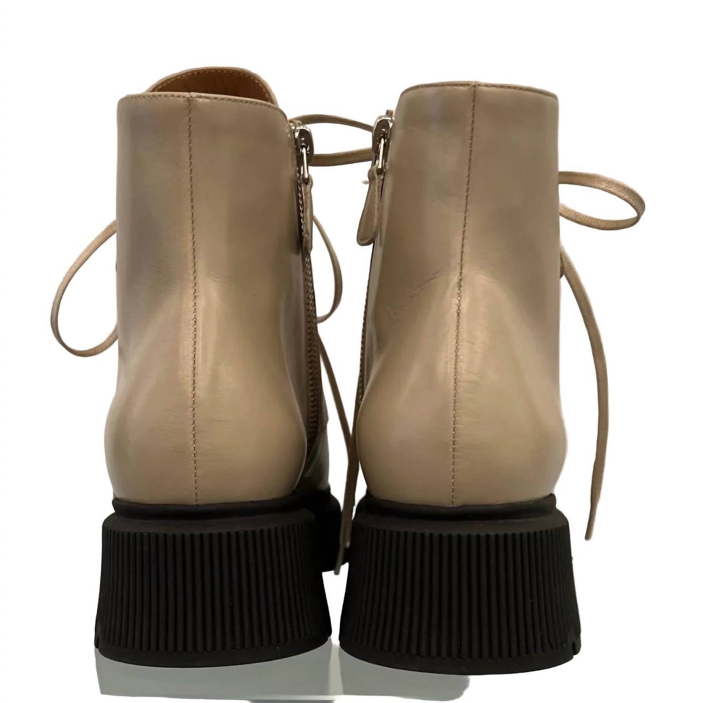 Damen-Kurt-Leder-Schnürstiefeletten
