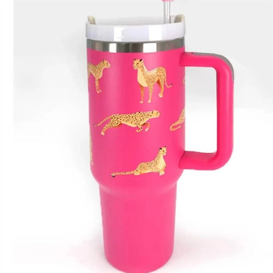 Cheetah Print 40 Oz Stainless Steel Insulated Tumbler