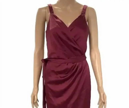 Women's Drape Wrap Midi Dress