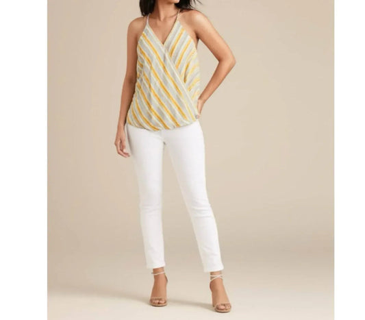 Coastal Lady V-neck Sleeveless Blouse - Plus
