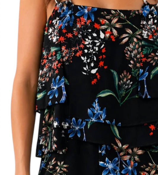 Floral D Ring Strap Romper