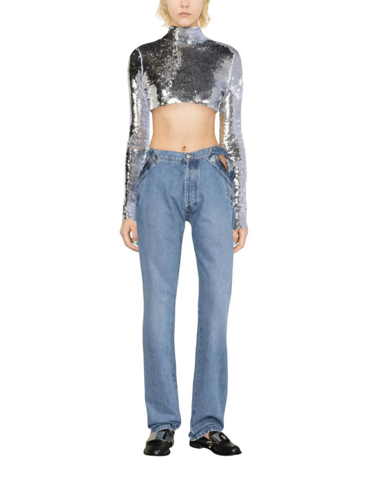 High-Rise Straight Leg Jeans