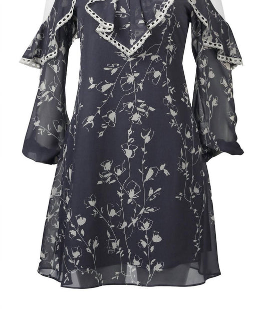 Floral Cold Shoulder Day Dress