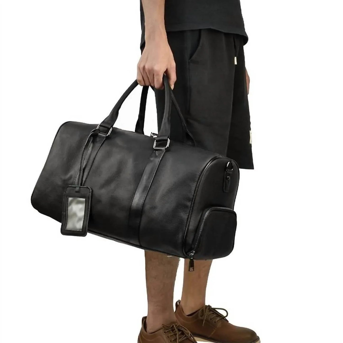 Men's Endre Weekender Vintage Leather Duffle Bag