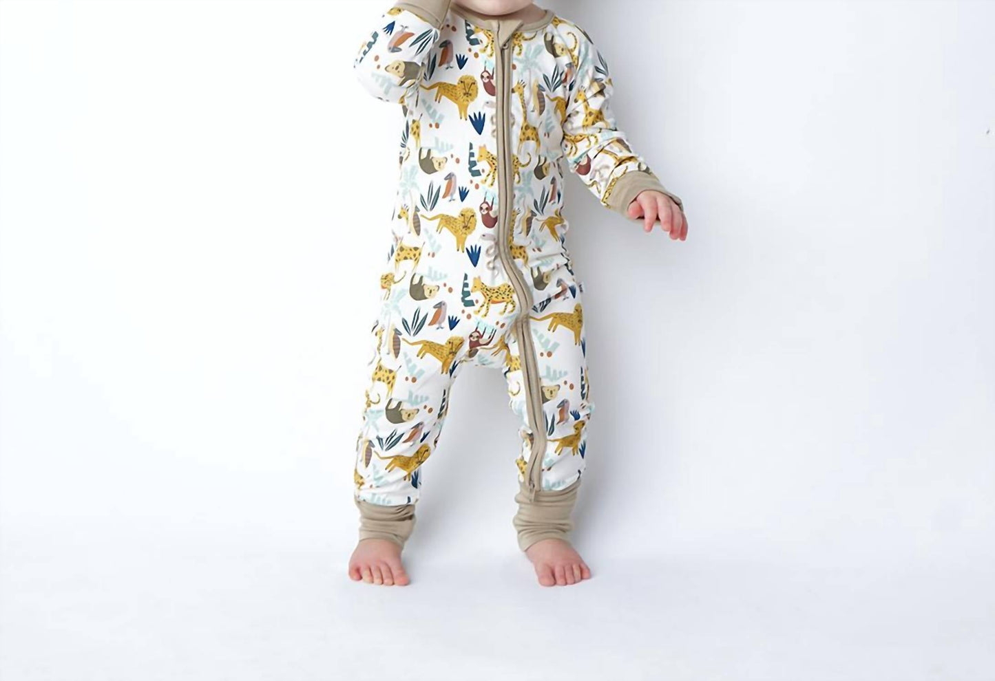 Baby Strampelanzug mit umklappbaren Füßchen