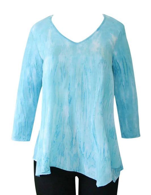 Women's Hand Dyed Chiffon Overlay Top