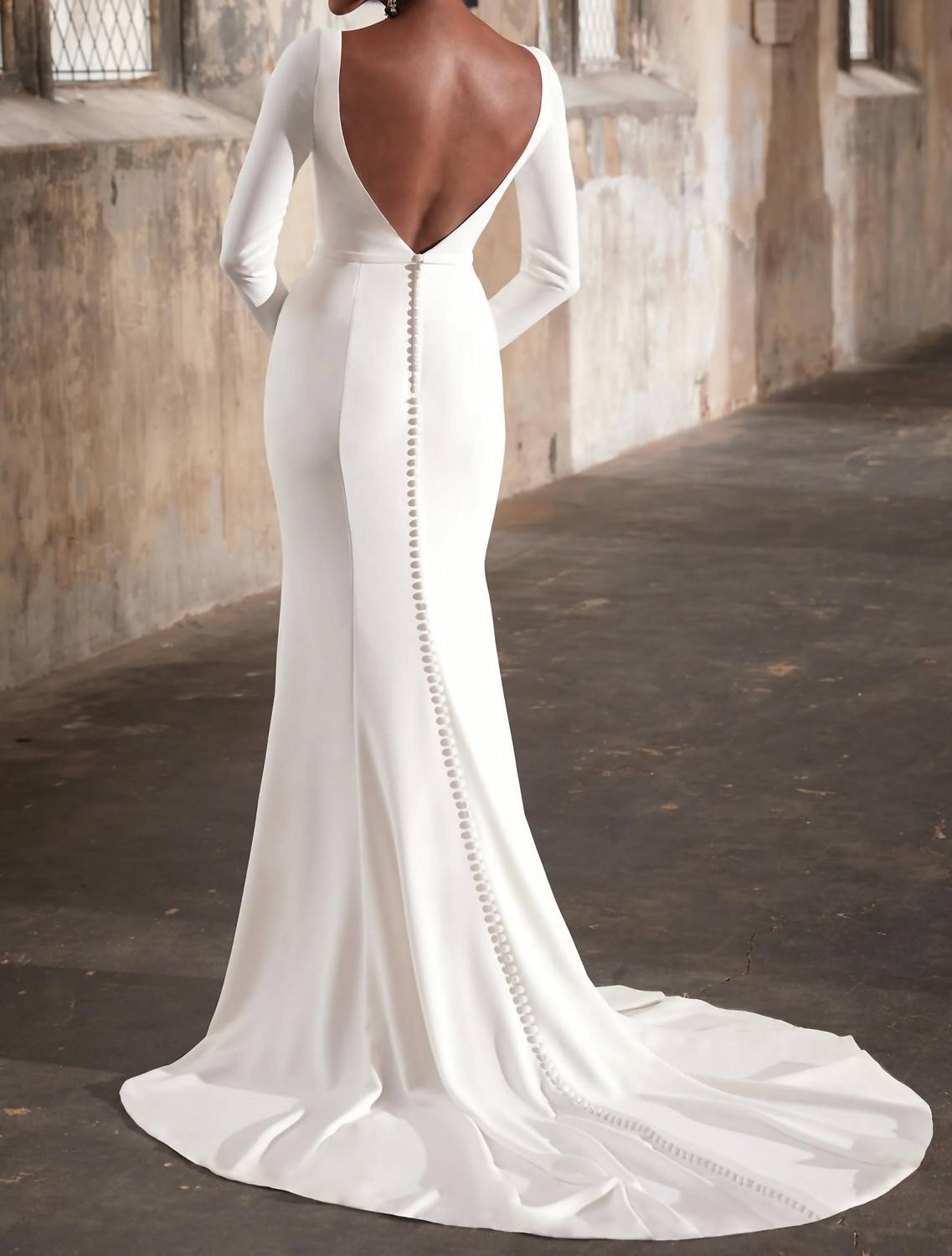 Piper Langärmeliges Fit-and-Flare Brautkleid