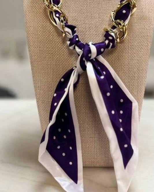 Women's Game Day Scarf Chain Necklace