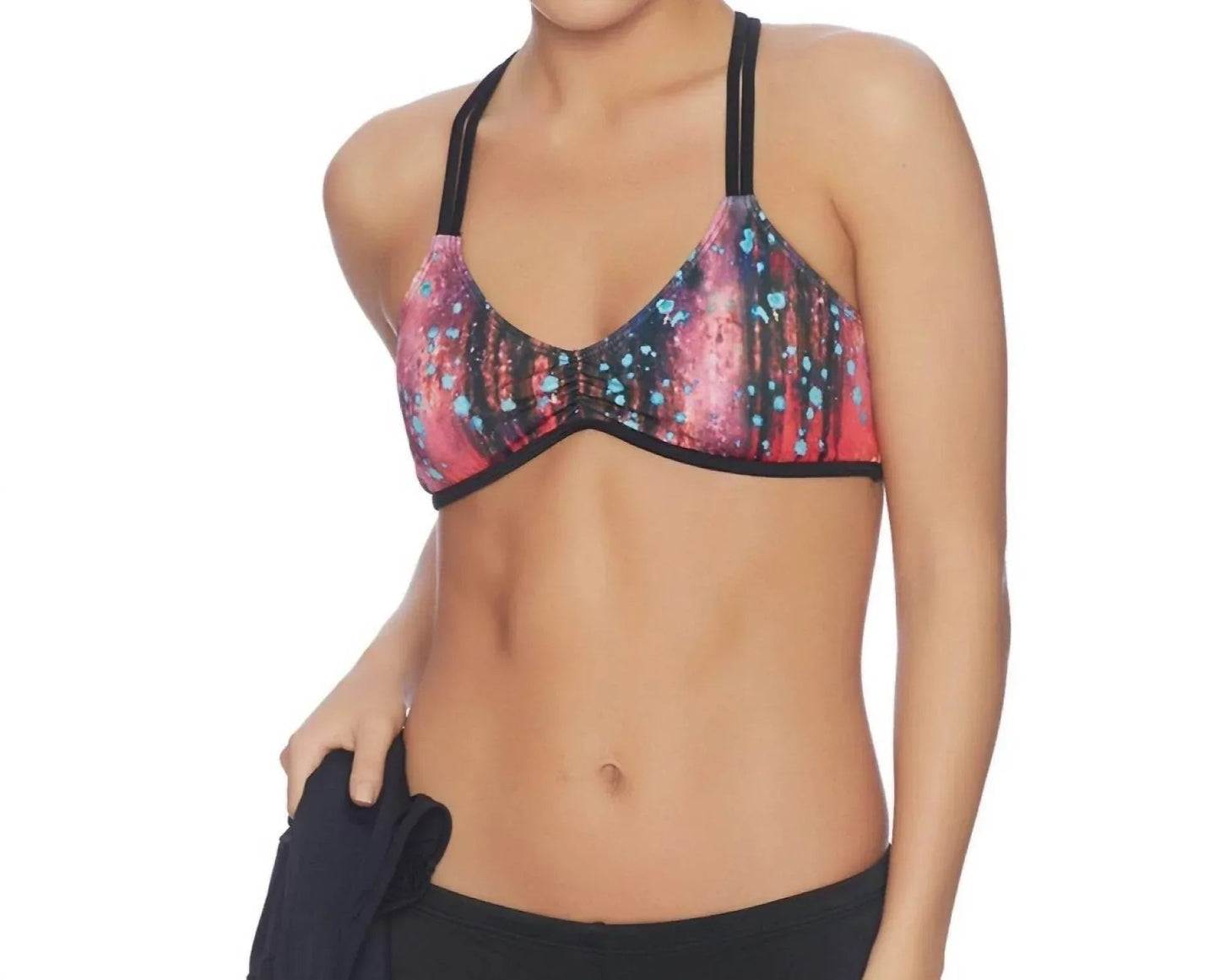 Galaxy Activated 2-in-1 High Neck Tank Top With Sports Bra