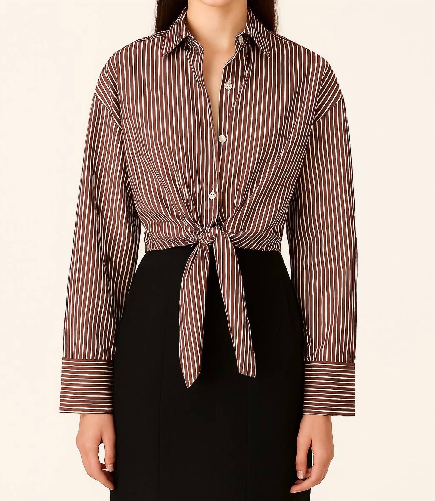 Augusta Cropped Button Down Top