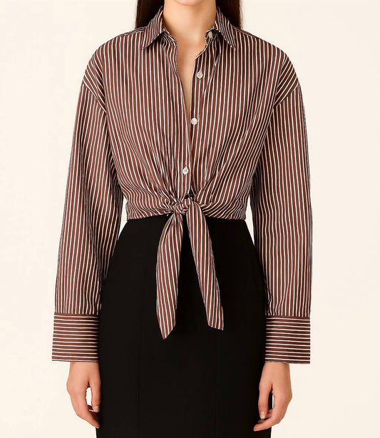 Augusta Cropped Button Down Top
