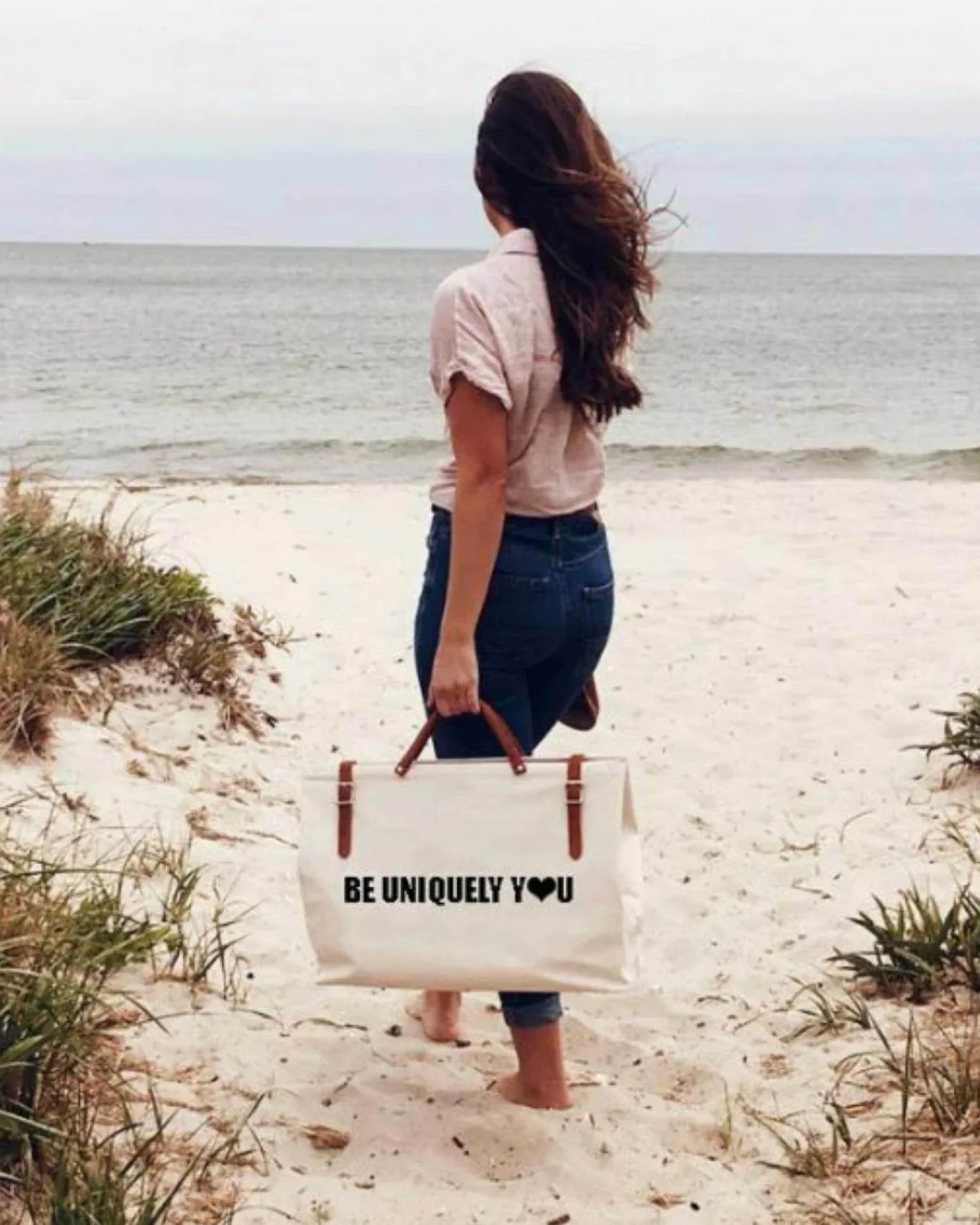 Damen "Be Uniquely You" Canvas Weekender-Utensilientasche