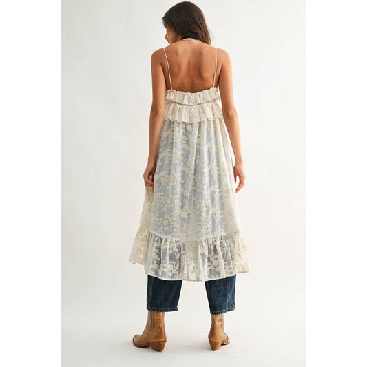 Stevie Sheer Spitzen-Cover-Up-Oberteil