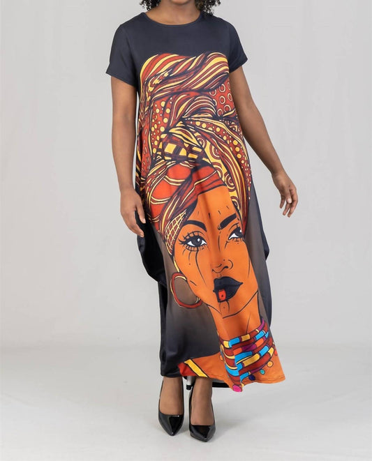 Face Maxi Length Elegance Dress