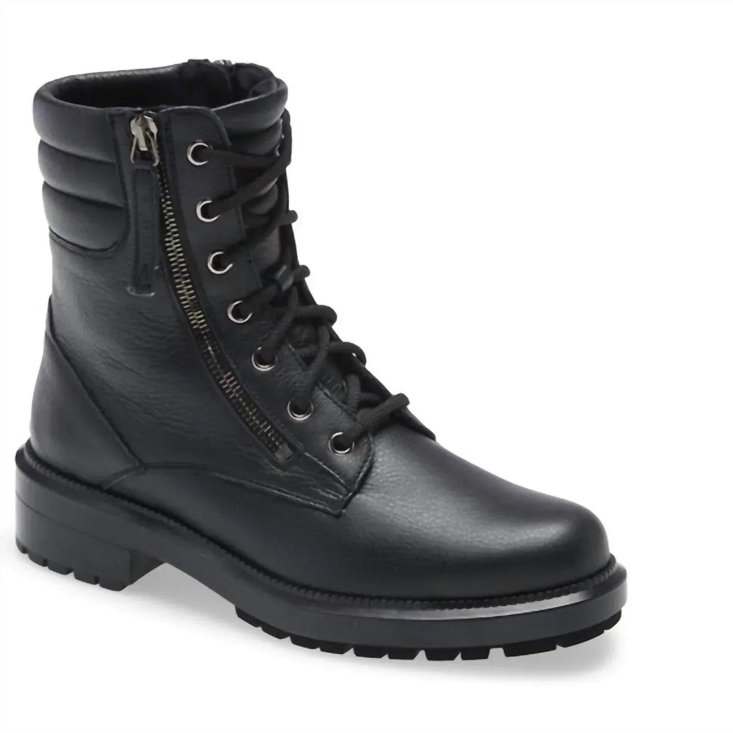 Damen wasserabweisende Combat Boots aus Leder