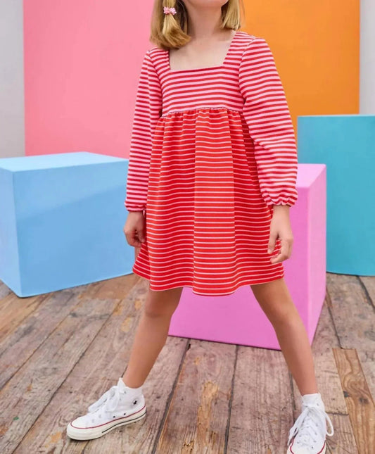 Cora Pique Stripe Mini Dress