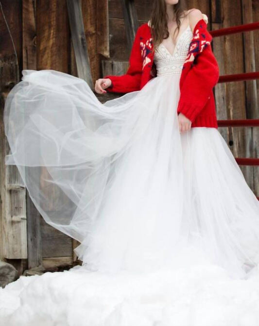 Thistle Spaghetti Strap Bridal Gown