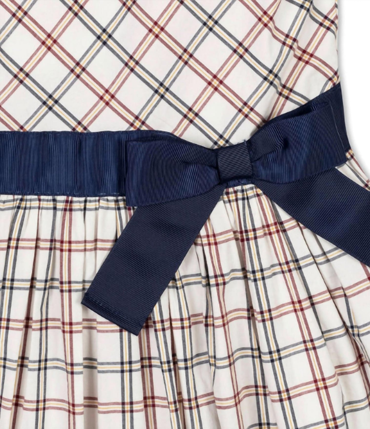 Organisches Popeline-Kleid für Kinder mit Bindegürtel