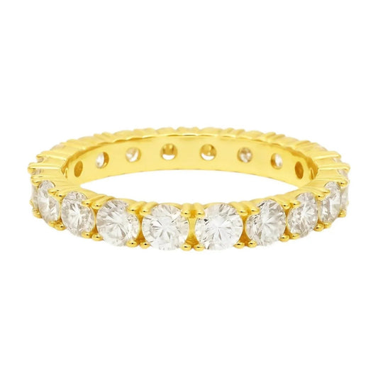Women's Sterling Silver Moissanite Eternity Band Ring