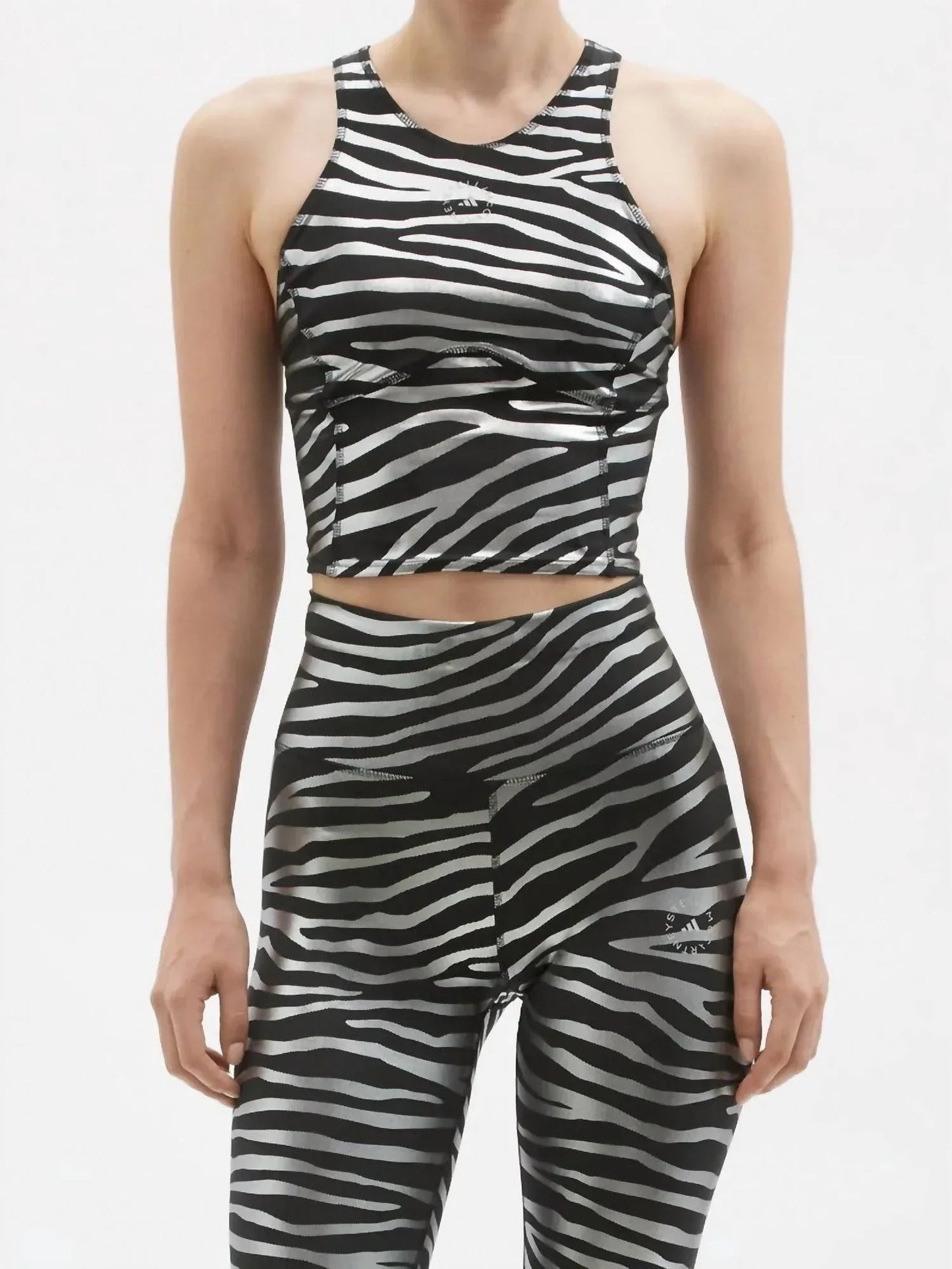 Print Cropped Tank Top