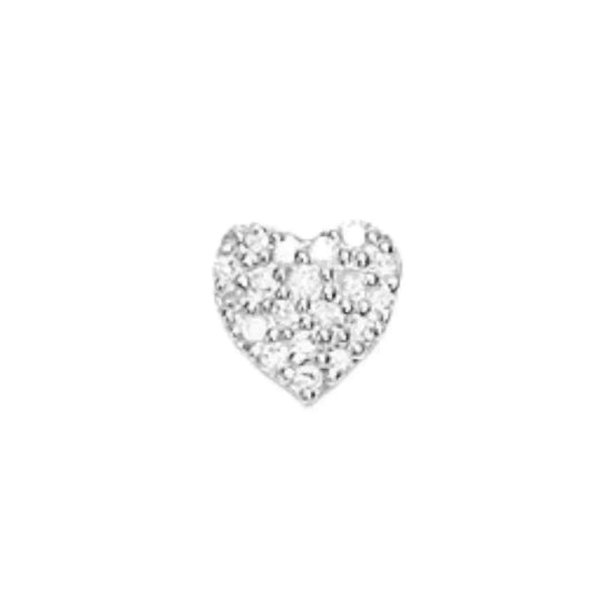 Women's Diamond Heart Earrings