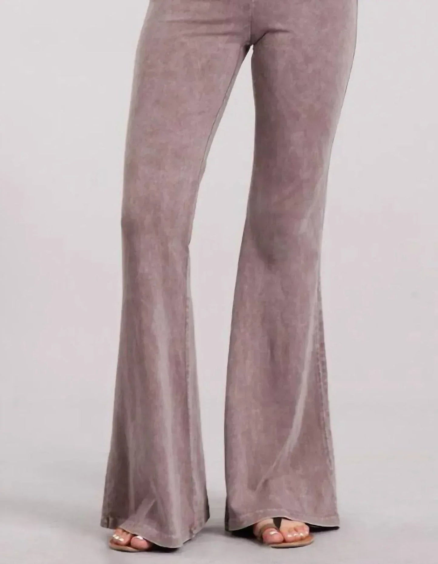 Mineral Wash Bell Bottom Soft Pants