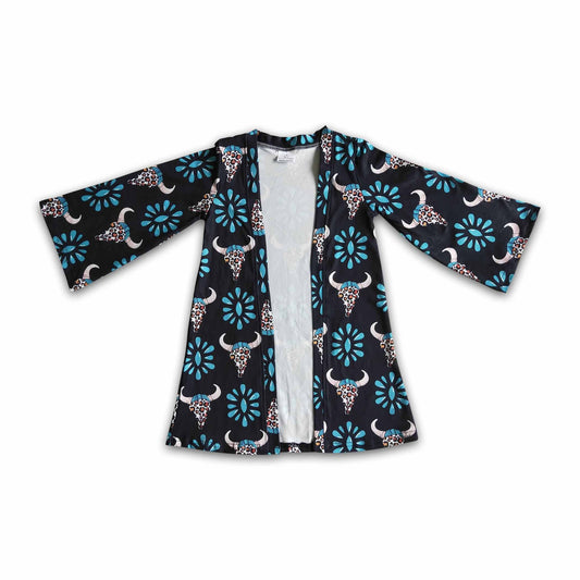Mädchen Kuhkopf Cardigan