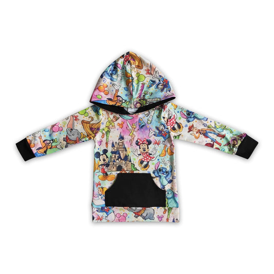 Mädchen Langarm Maus Park Taschen Hoodie