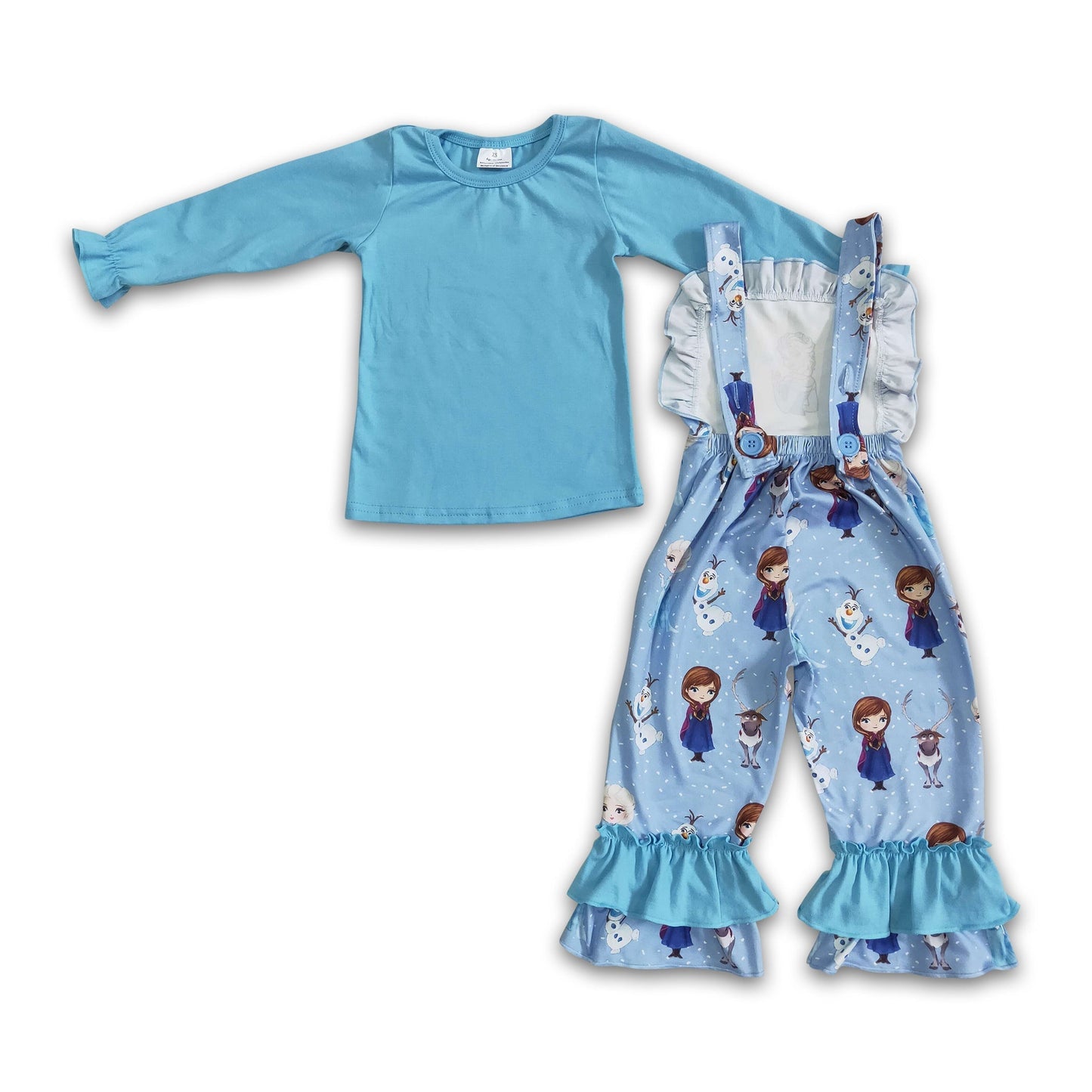 Blaue Baumwollhemd Eis Overalls Mädchen Boutique Kleidung