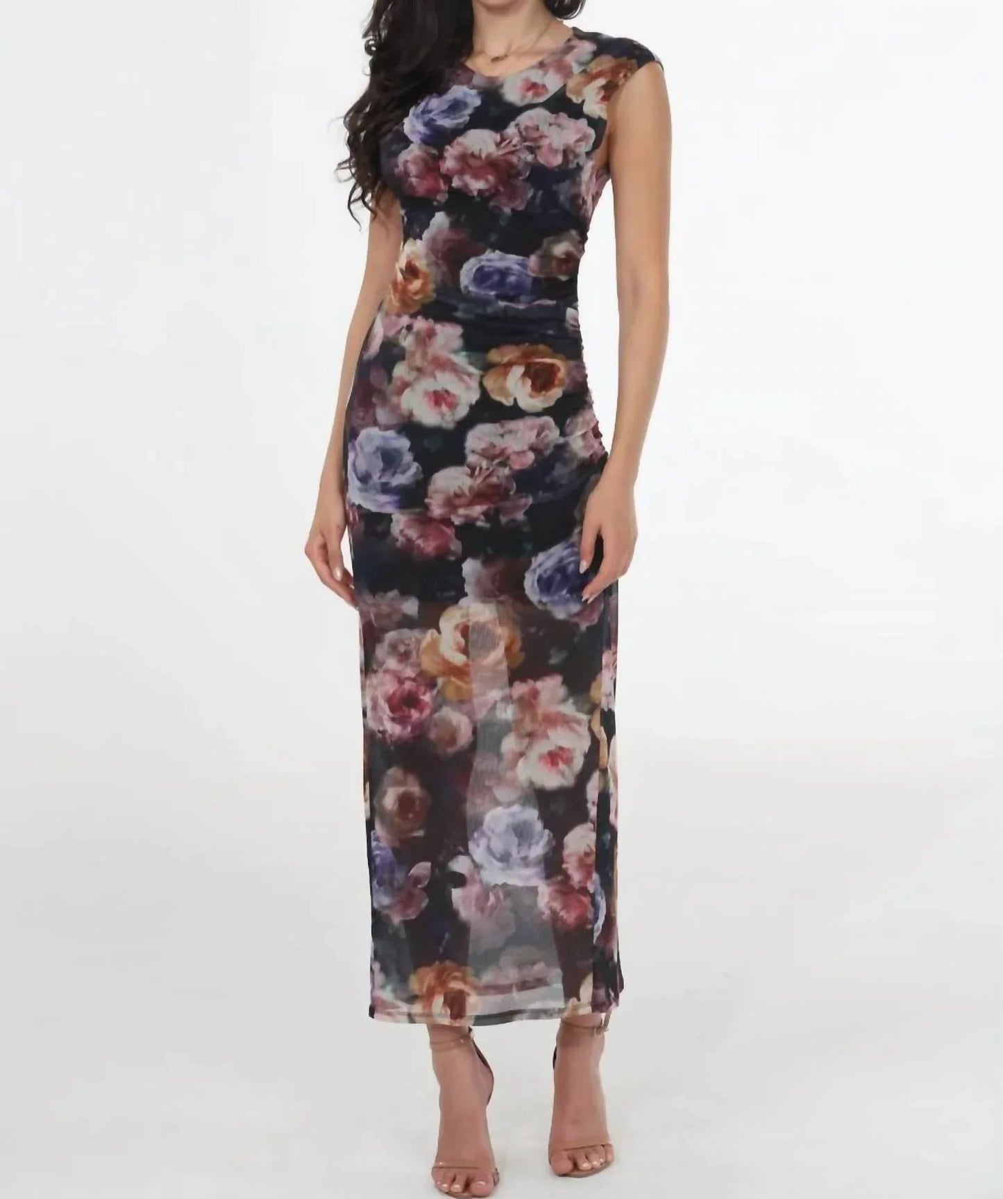 Florales transparentes Kleid