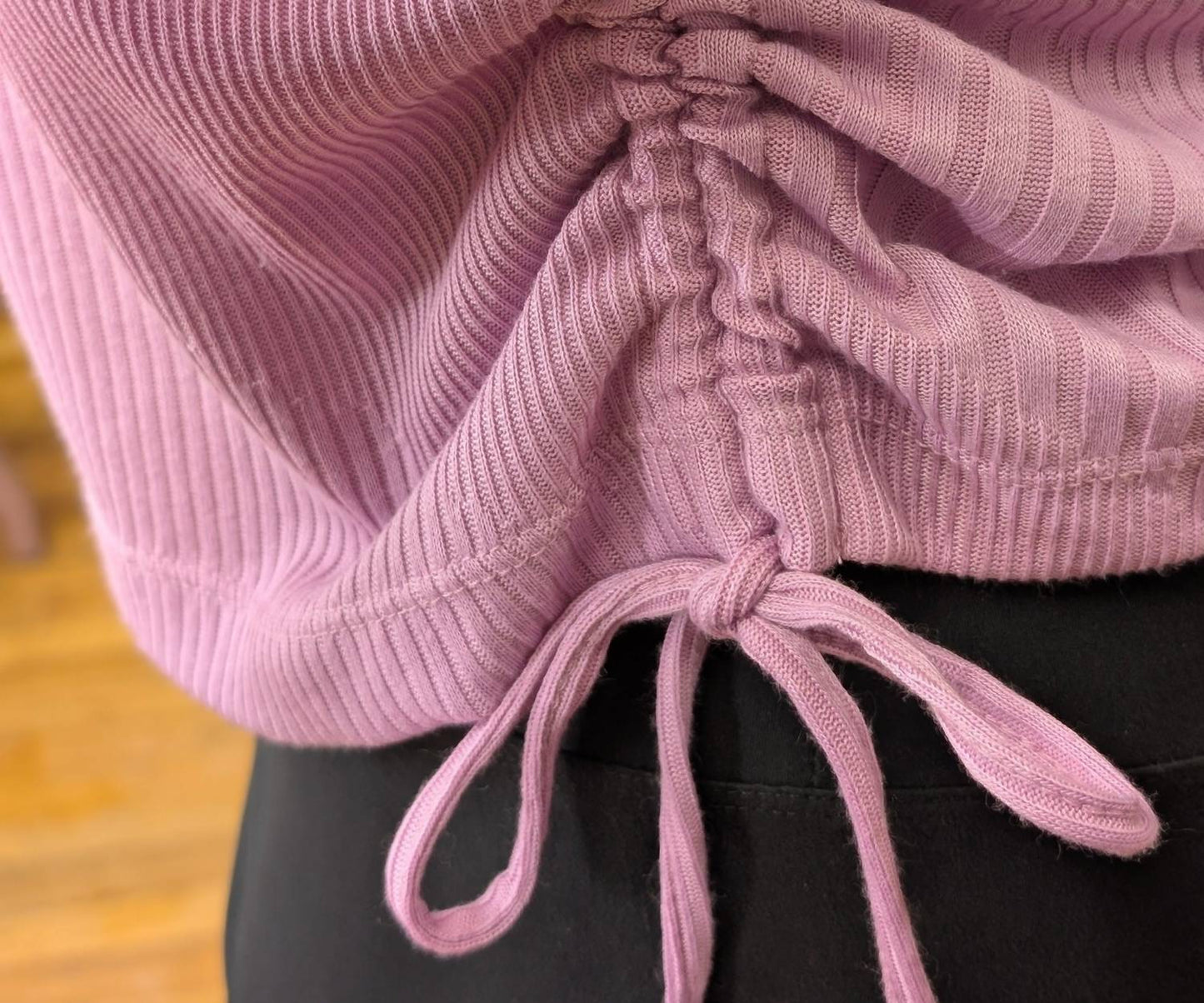 Women's Valentino 3/4 Sleeve Cinched Side Top