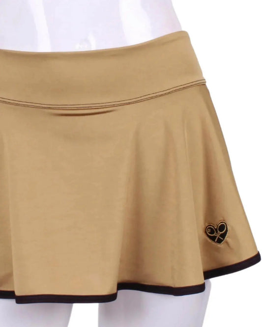 Tennisrock aus gebürstetem „O“-Material für Damen