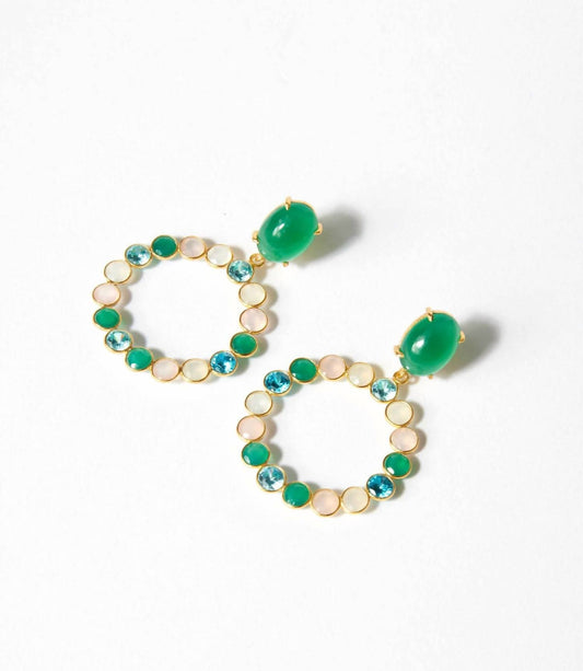 Women's Gemstone Hoop Earrings