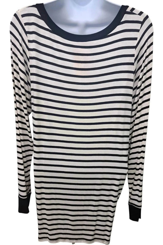 Women's Stripes Long Sleeved V Neck Top