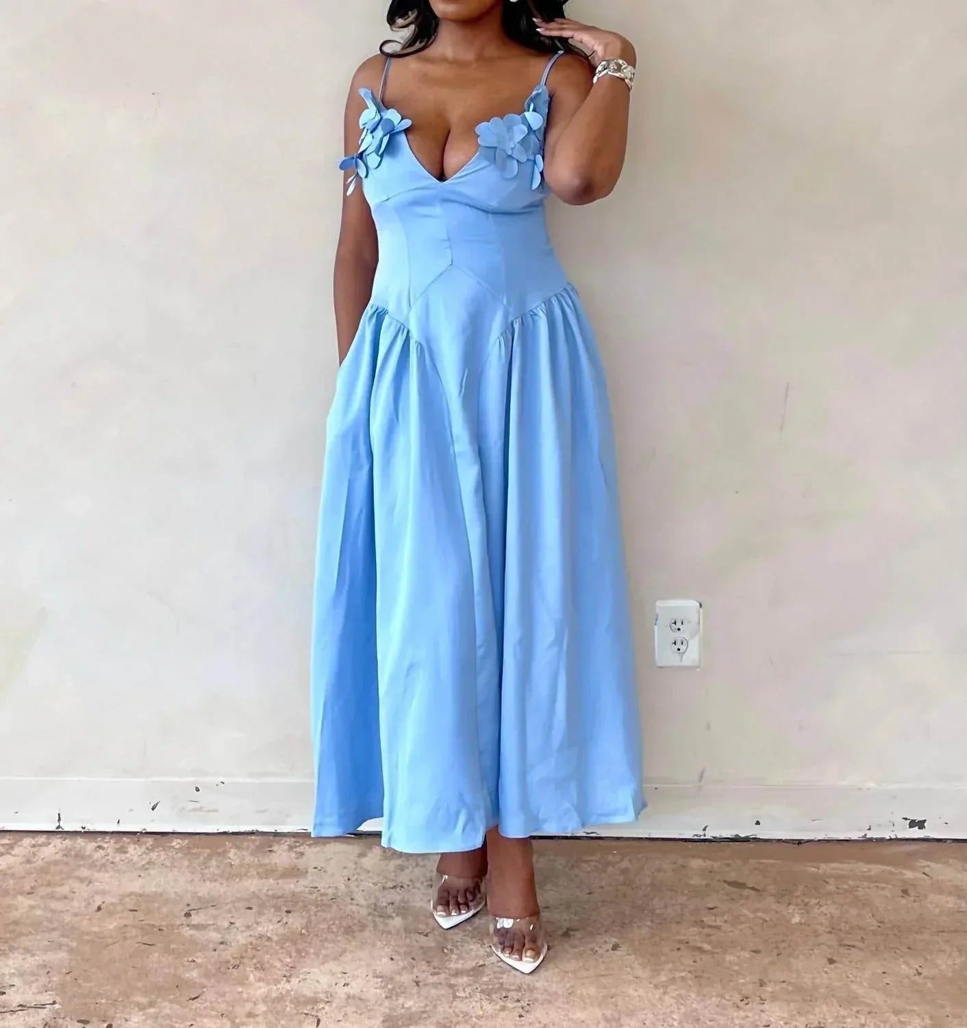 Prissy Petals Floral Maxi Dress