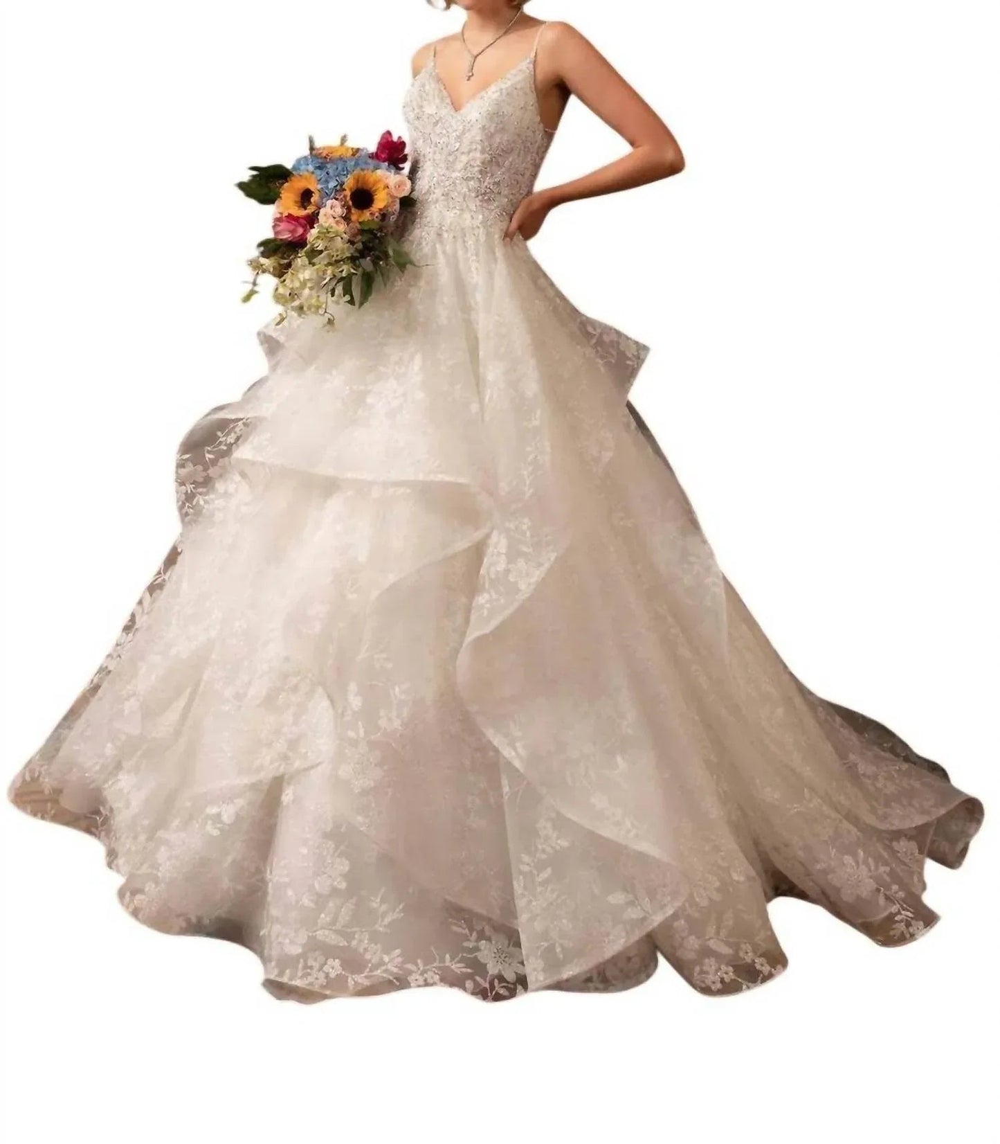 Darla Ruffled Ball Gown