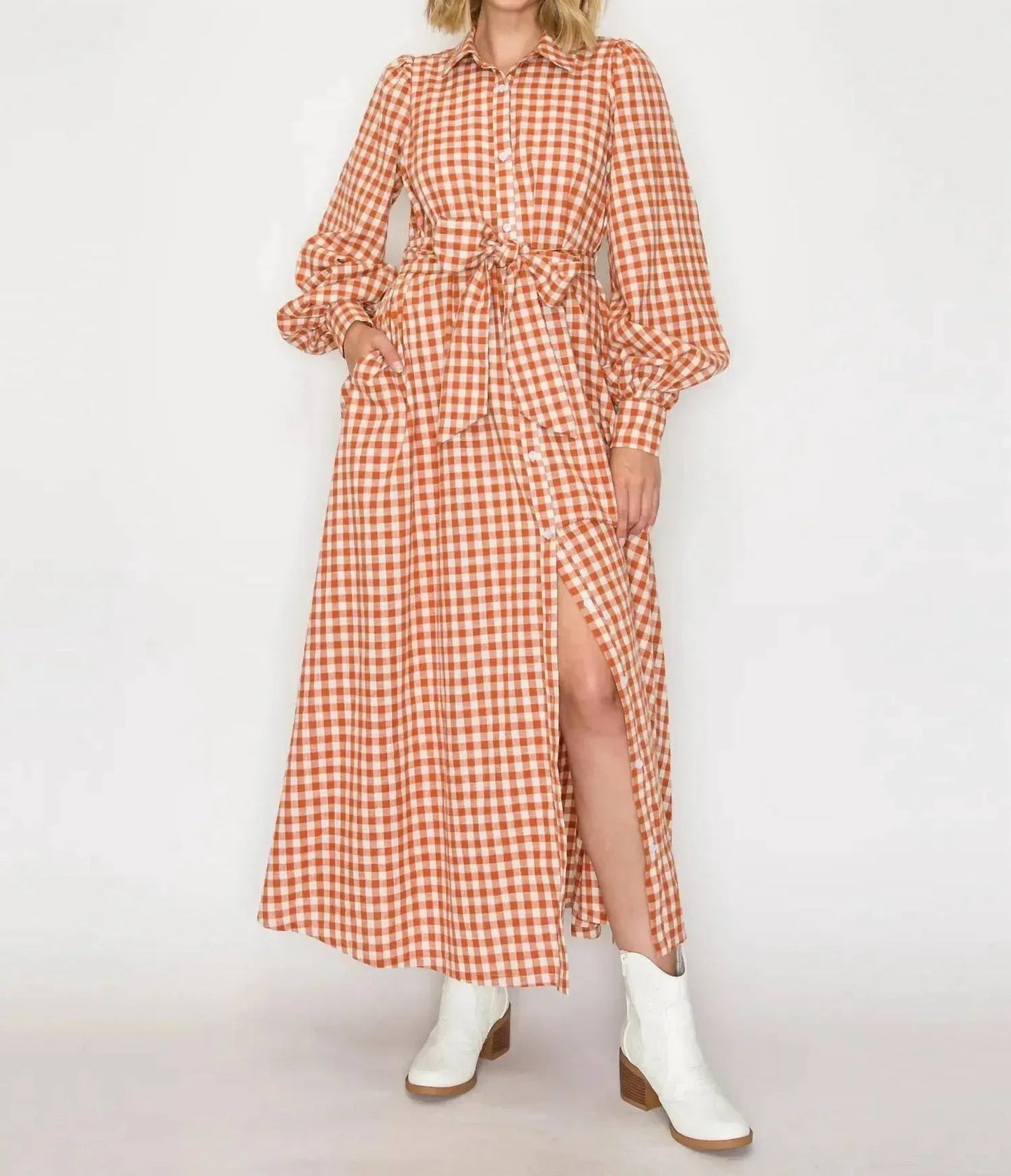 Gingham Daydream Maxi Dress