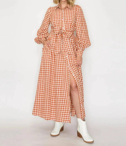 Gingham Daydream Maxikleid