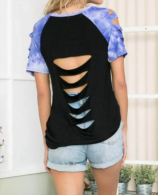 Cutout Top With Tie-dye