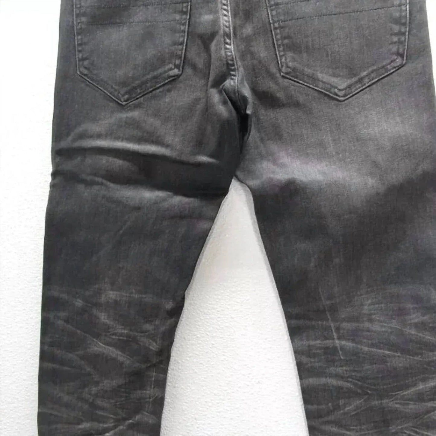 Men's Biker Coated Denim Jeans