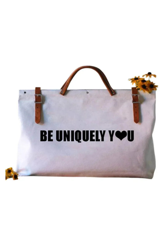 Damen "Be Uniquely You" Canvas Weekender-Utensilientasche
