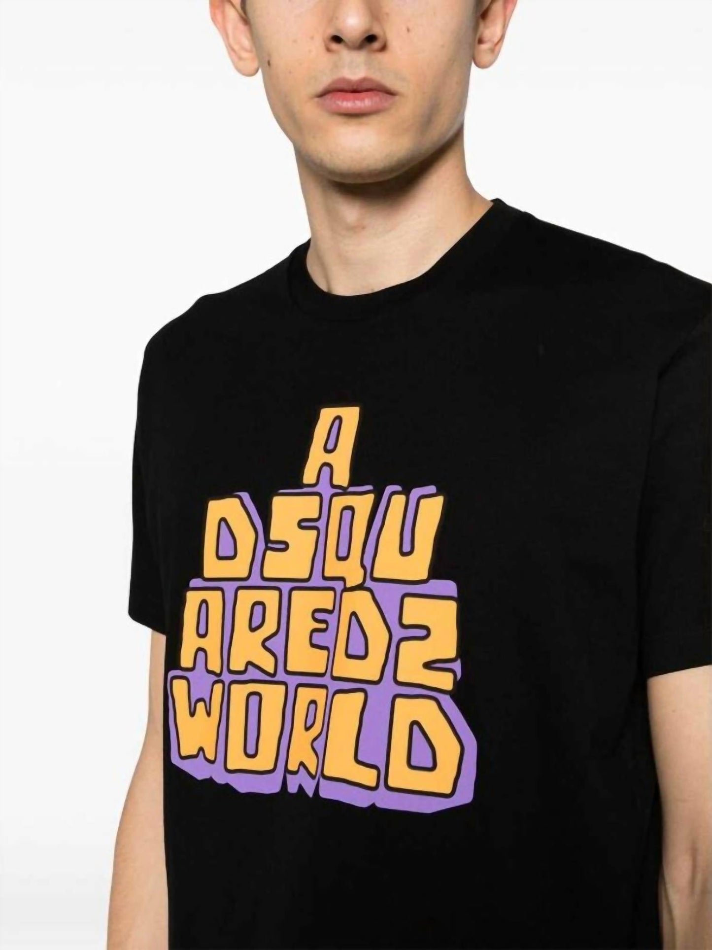 T-Shirt mit Reverse World Cool Fit Logo – Übergröße