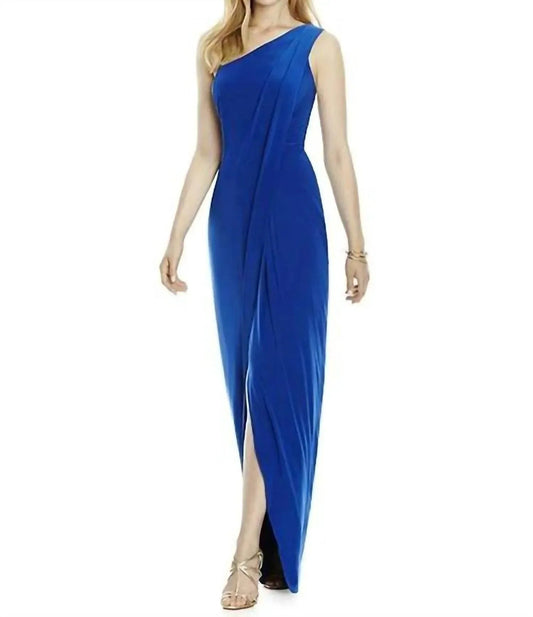 Draped One-shoulder Maracaine Jersey Dress