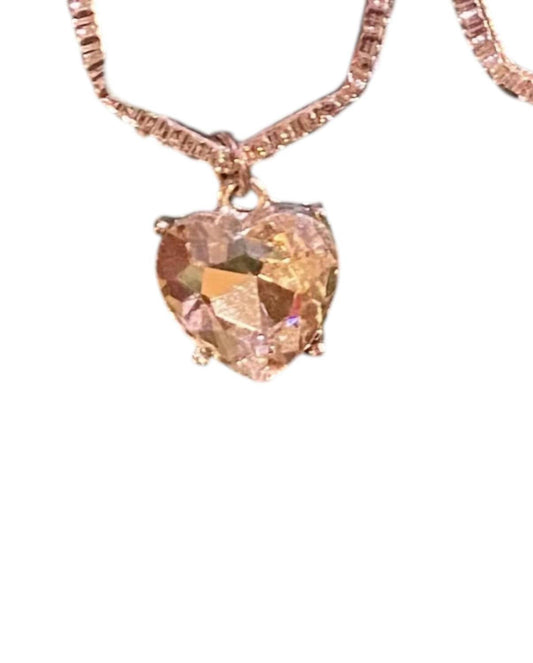 Women's Hexagon Drop Earrings With Topaz Heart Crystal