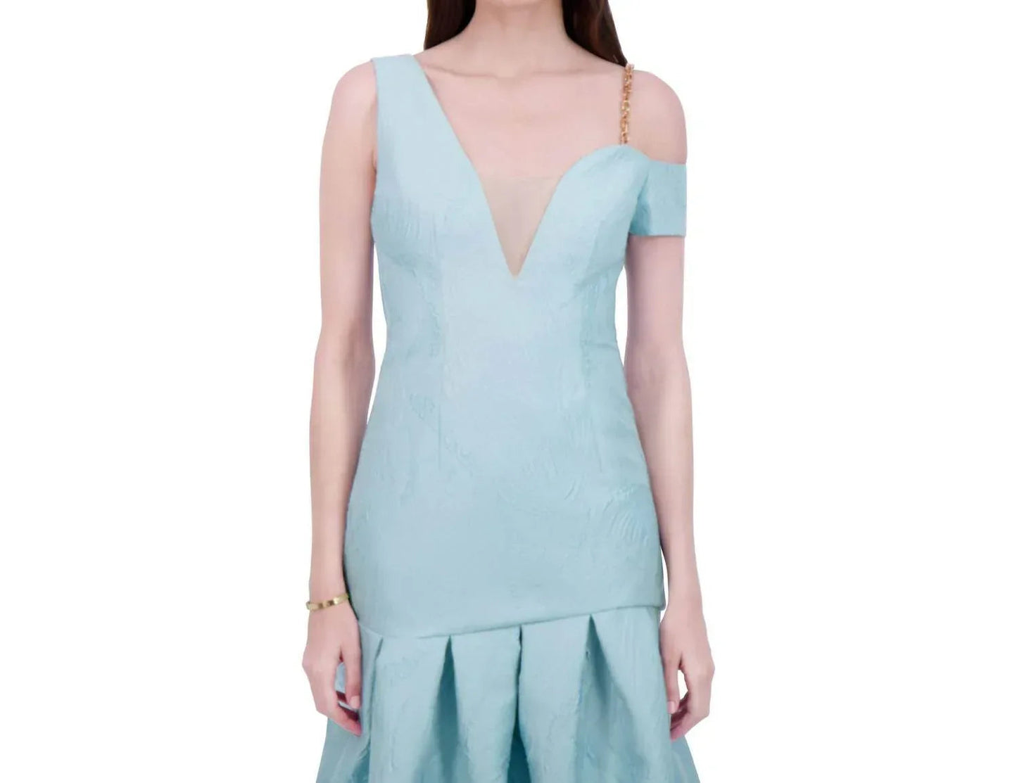 Tea Garden Off-shoulder V-neck Dress