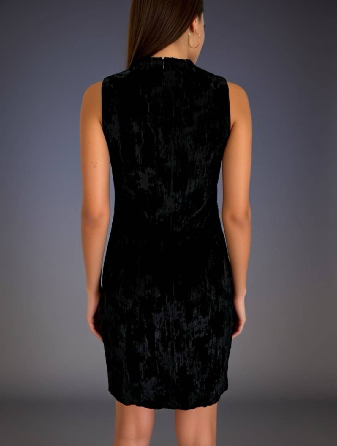 Ärmelloses Samtkleid