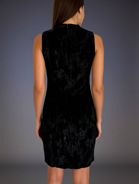 Ärmelloses Samtkleid