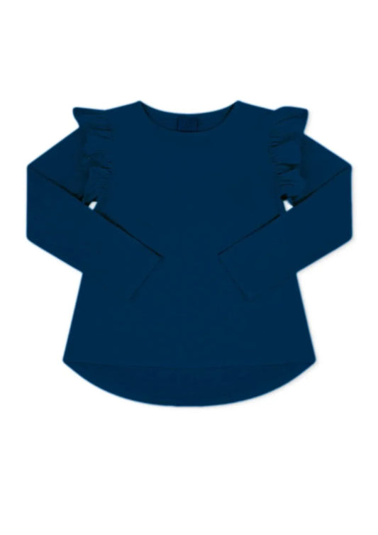 Mädchen Langarm-Rüschen-T-Shirt Elizabeth