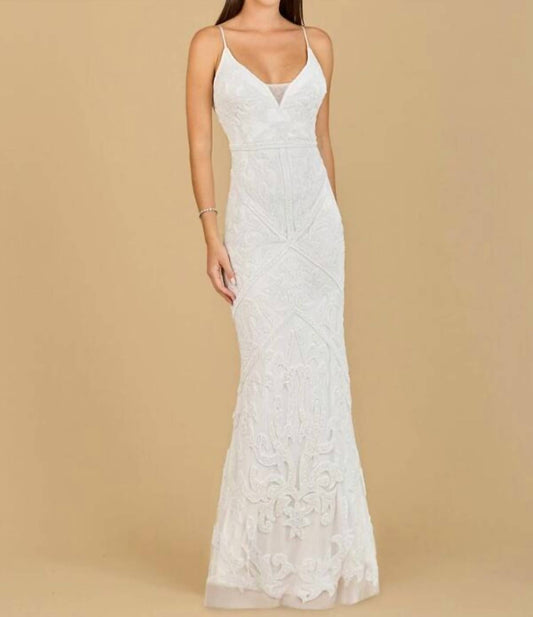 Bare Back Spaghetti Straps Bridal Dress