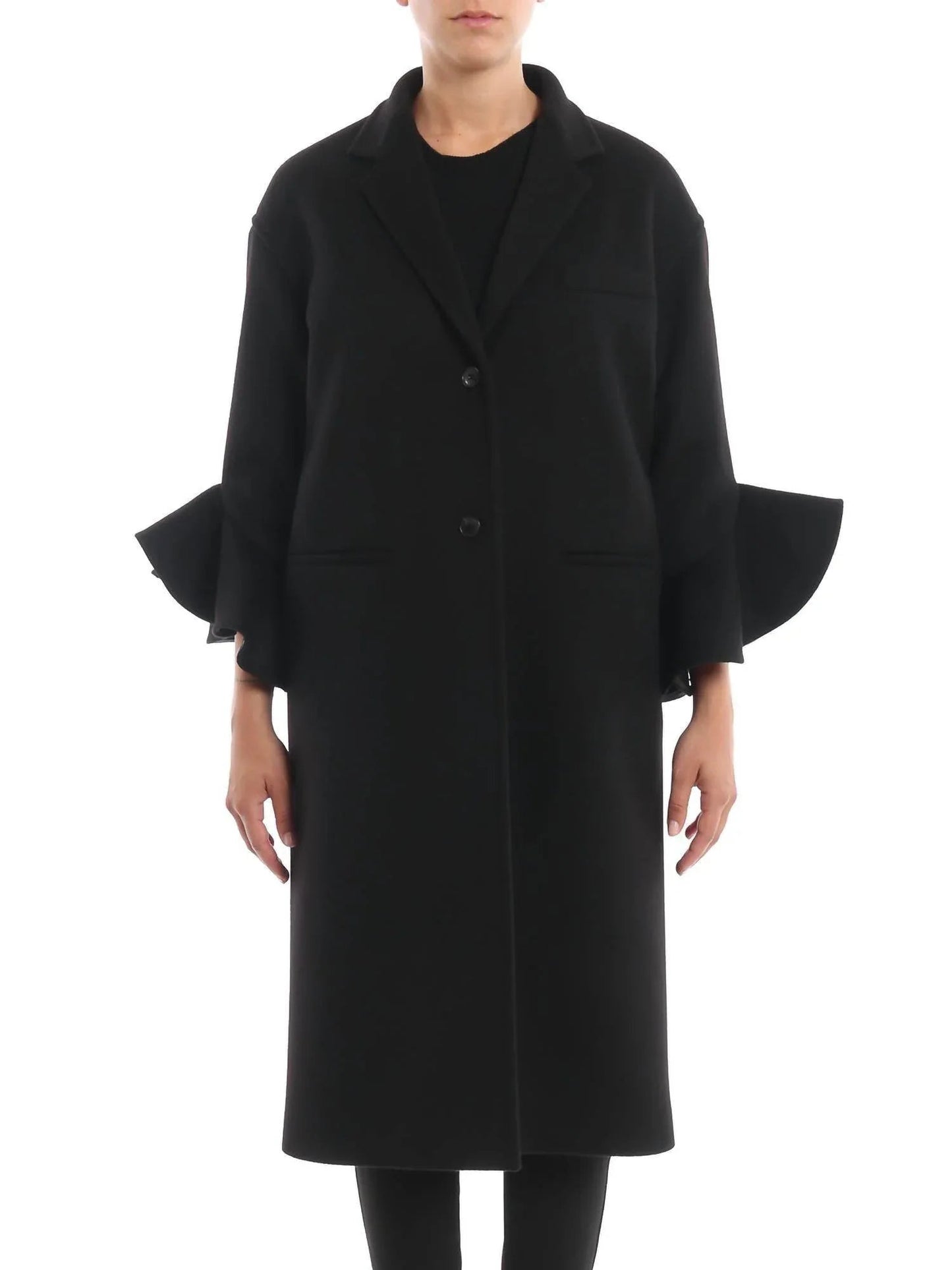 Frill Sleeves Compact Drap Coat